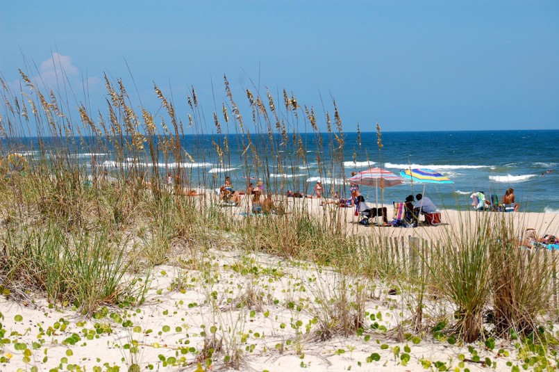 Wilmington Beach, North Carolina in summer