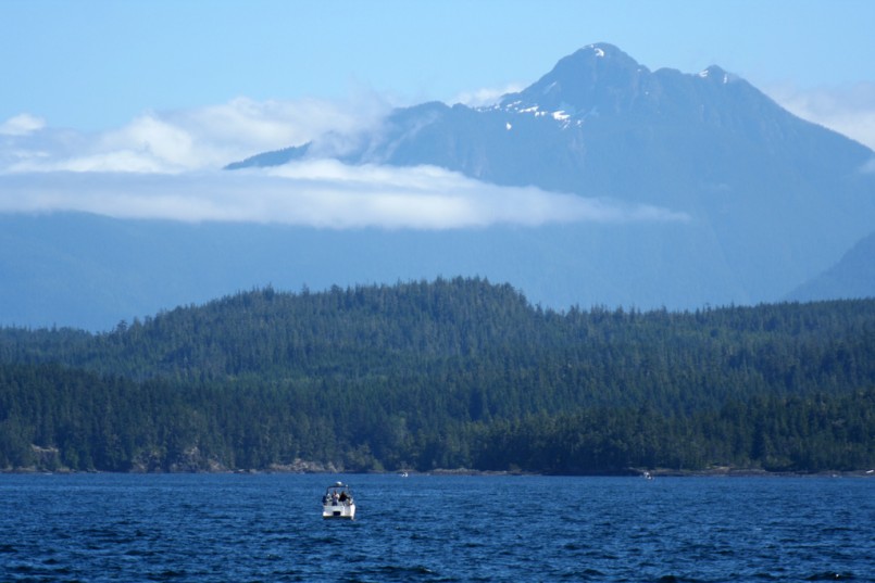 Mountain view from Johnstone Strait, British Columbia