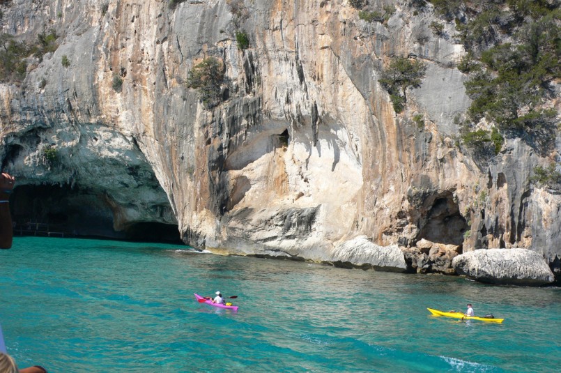 Sea caves in the Gulf of Orosei, Sardinia, Italy
