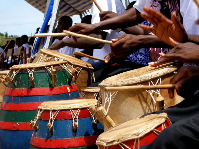 Group of Djembe drummer in Ghana, West Africa