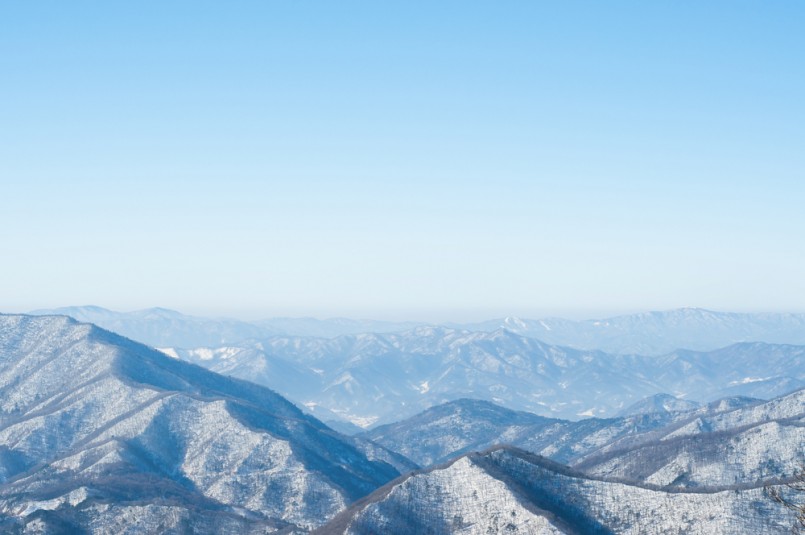 a beautiful scenery in dragon peak above yongpyong resort, you need to ride a gondola or cable car to reach this destination