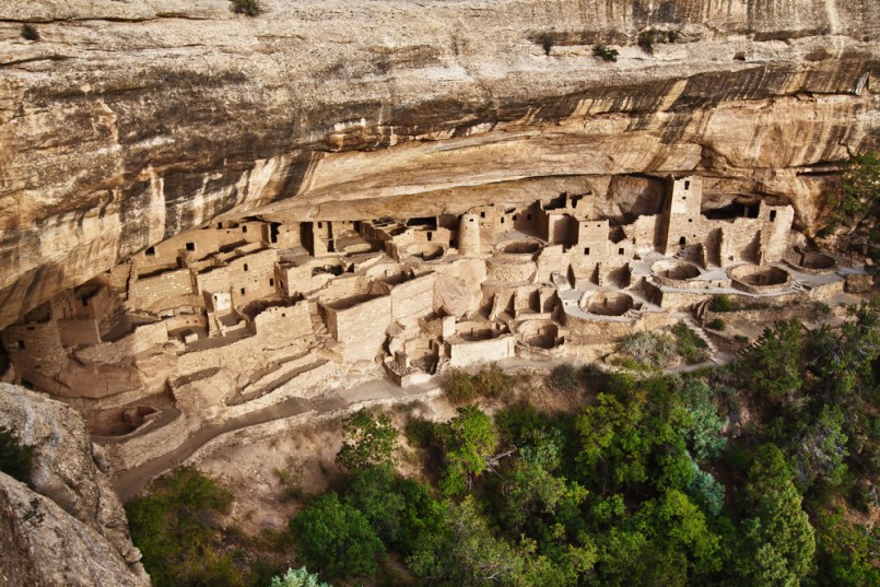 View of the Cliff Palace in Mesa Verde National Park, Colorado
