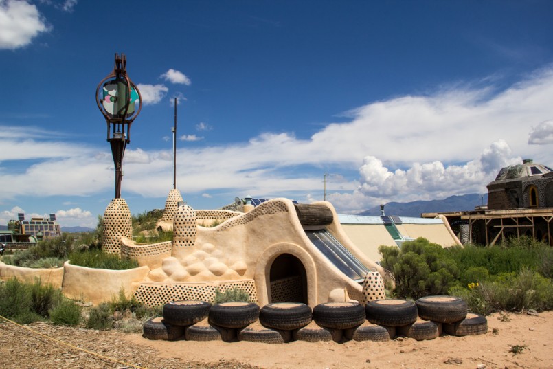 Earthships are environmentally friendly homes made of recycled materials