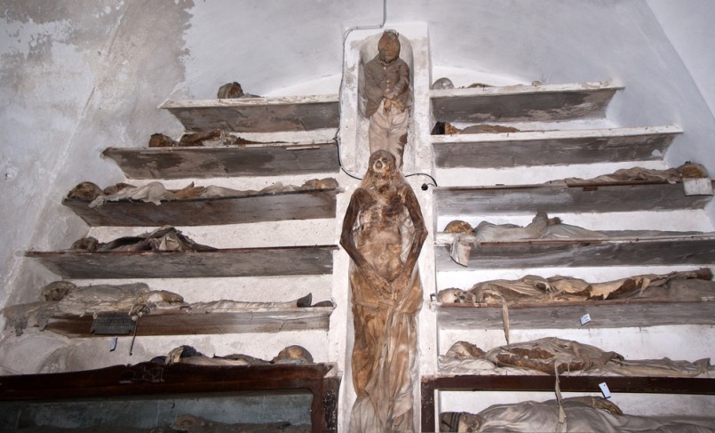 Catacombs of the Capuchins are burial catacombs in Palermo. Today they provide a somewhat macabre tourist attraction