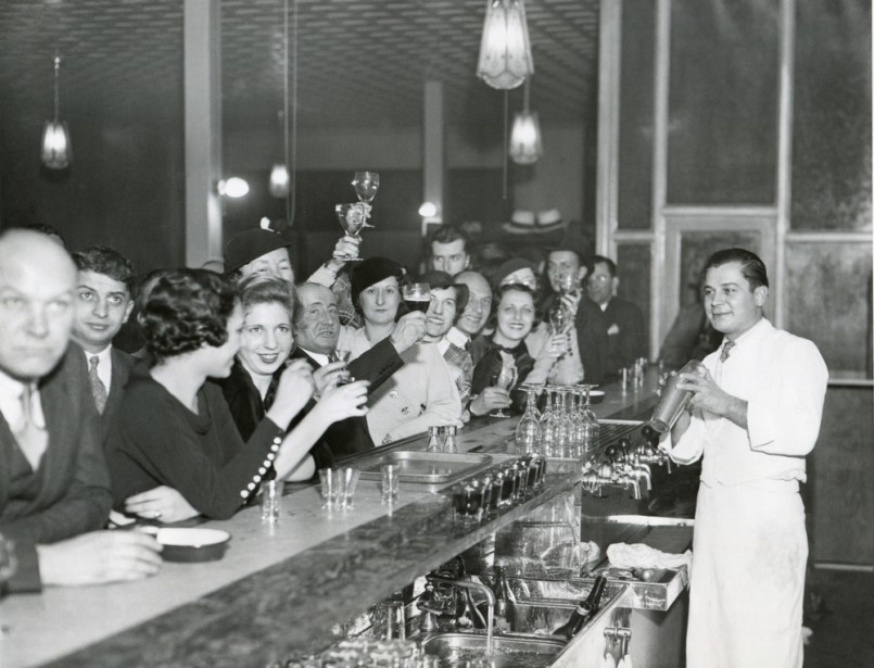 Customers at a Philadelphia bar after Prohibition's end, Dec. 1933