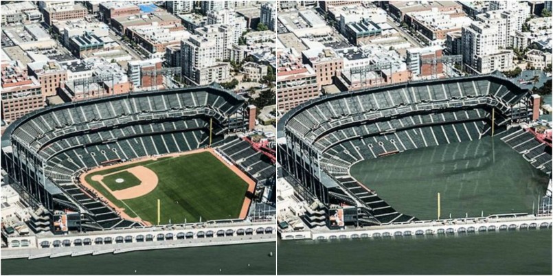 AT&T Park, San Francisco now and in 2200