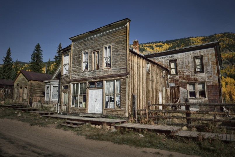 St Elmo ghost town in Colorado during fall